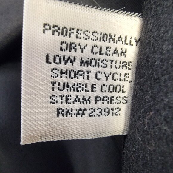 Vintage 90s Forecaster of Boston Womens Union Made Black Wool Maxi Coat 16 - Picture 11 of 12